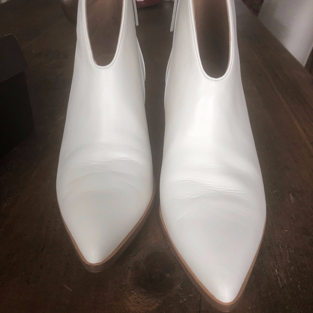 Paolo Westly-L white leather booties